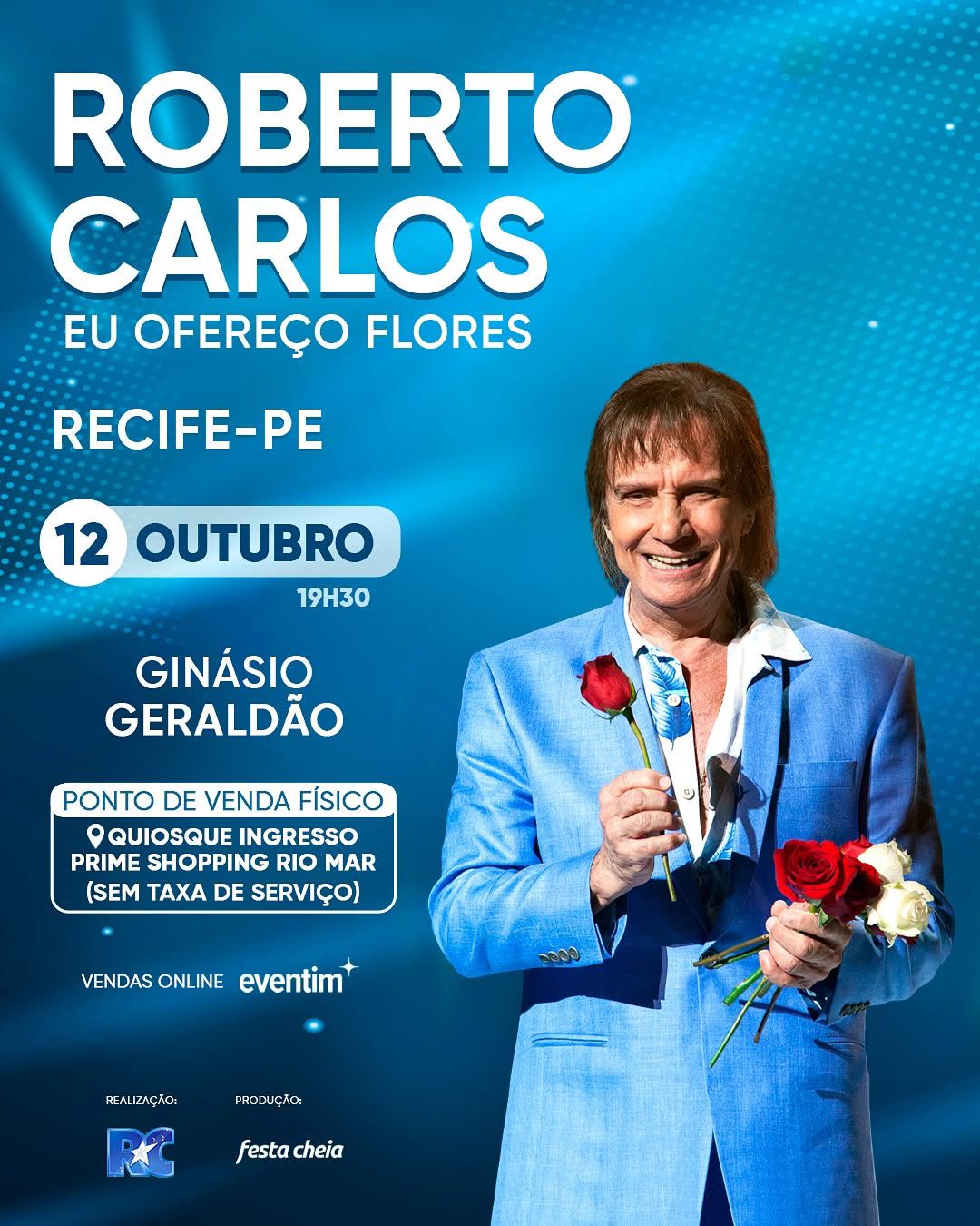 A contagem regressiva já começou para o grande show de Roberto Carlos