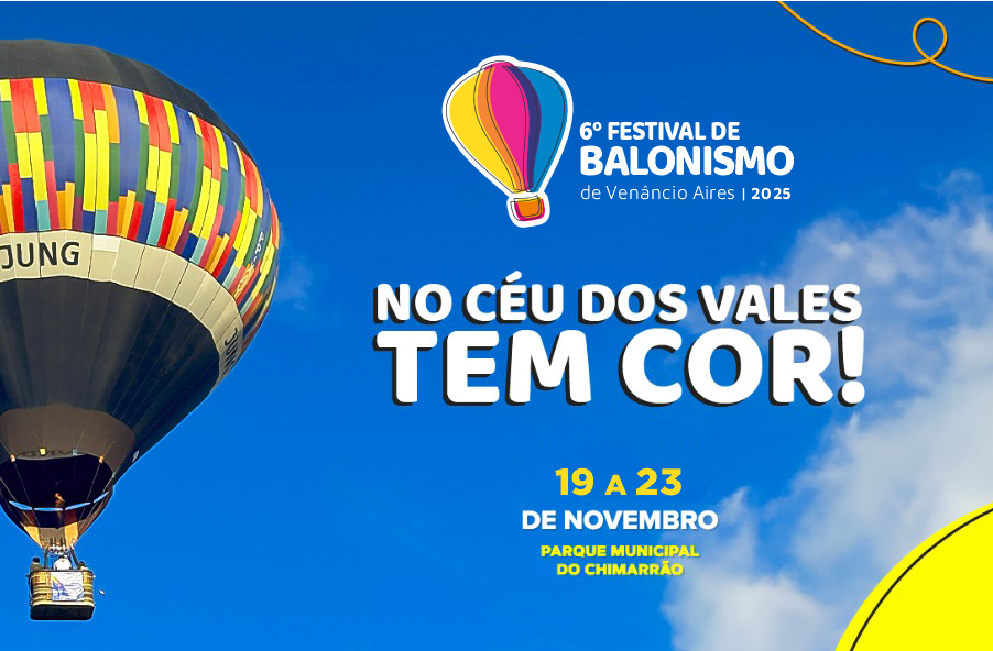 Festival de Balonismo de Venâncio Aires 2026 terá provas físicas e virtuais e reúne pilotos de destaque